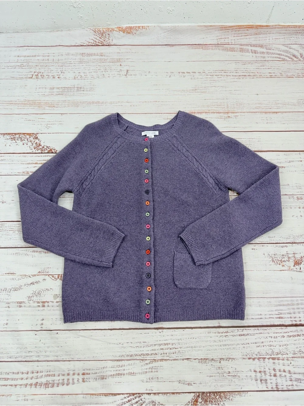 Tabitha Webb Women’s Medium Purple Cardigan Sweater